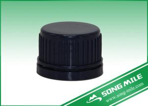 Quality 24mm 28mm All Black Plastic Disc Top Cap for Cosmetic Bottle wholesale