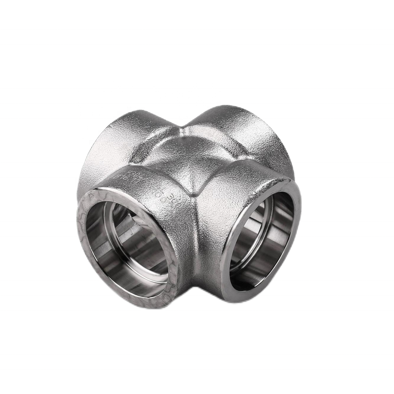 Silver Stainless Steel 304 316 316L 2000lb 3000lb 6000lb B16.11 Socket Weld Cross