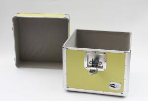 Quality LP 12&quot; Aluminum Carry Case Yellow DVD Storage Box Aluminum ABS Diamond Portable Tool Case wholesale