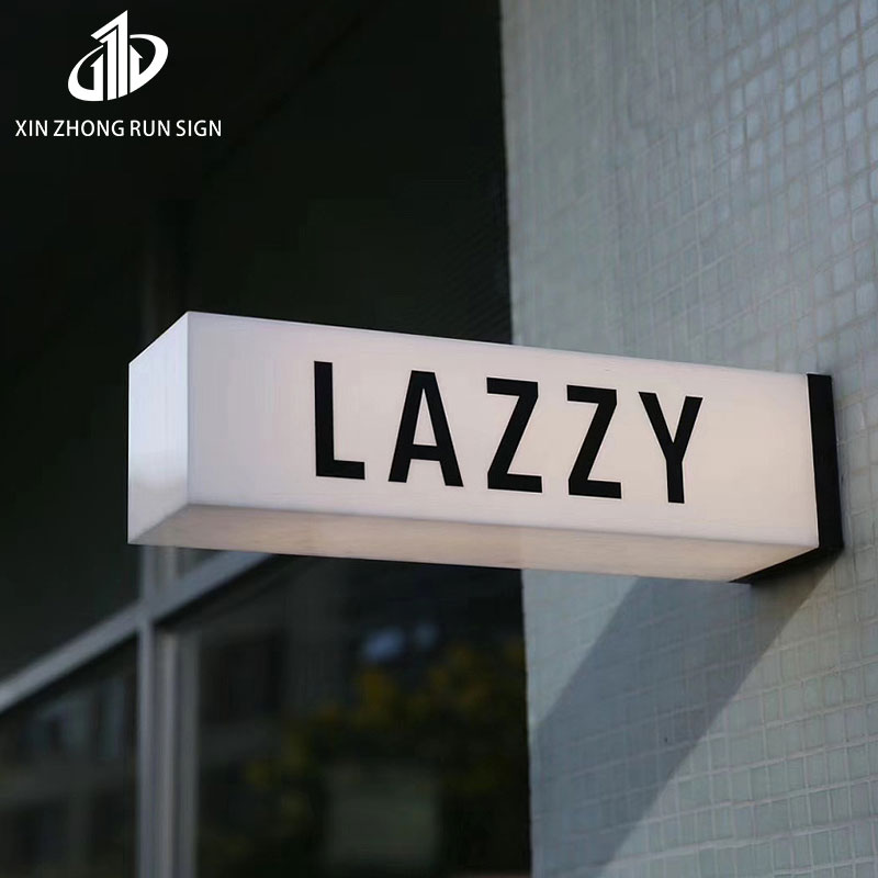 Led sign board letters acrylic light box with snap frame frontlight