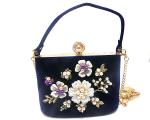 Women Evening Clutch Handbag With Paste Diamond Flower OEM ODM