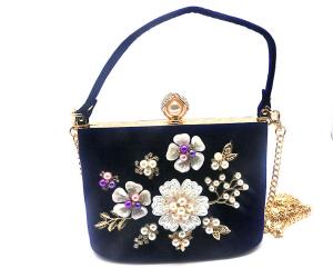 Quality Women Evening Clutch Handbag With Paste Diamond Flower OEM ODM wholesale