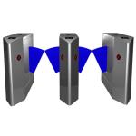 Counter Swing Security Turnstile Gate RFID Card Reader / Barcode Reader System