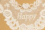 Wedding Dresses Guipure Lace Applique Multifeature Letters Printed Watersoluble
