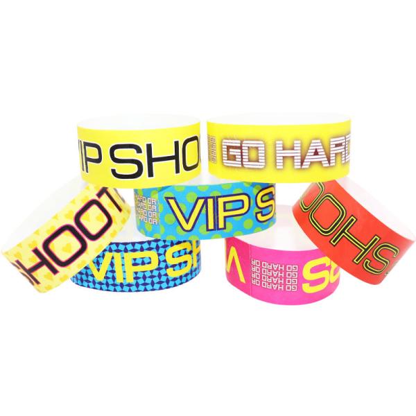 Cheap DuPont Tyvek Paper Event Wristbands Waterproof Tear Resistant Secure for sale