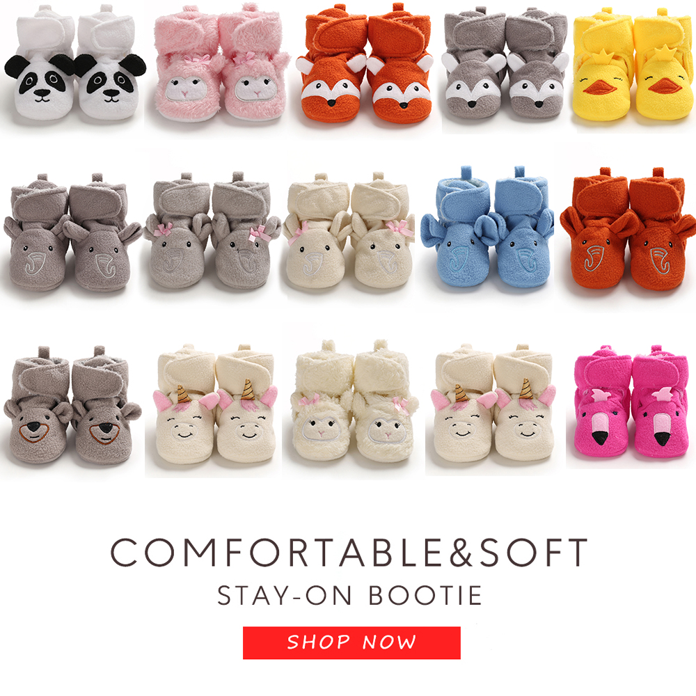 Lovely Cute animal Cotton fabric winter warm socks booties baby cartoon shoes