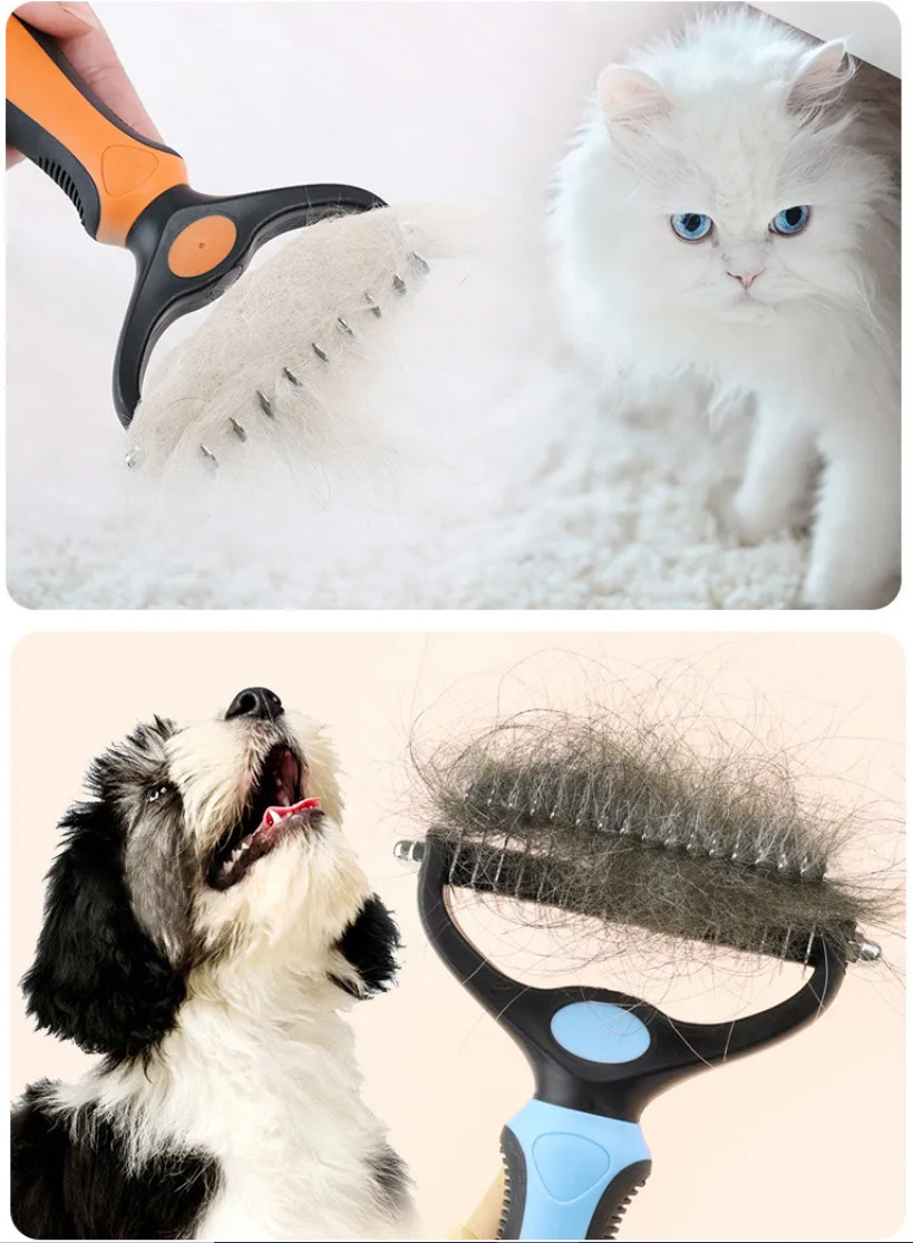 Stainless Steel Pet Grooming Brush Massage Dematting Double Sided Pet Cleaning Hair Removal Comb