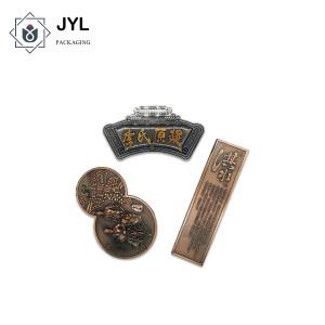 Quality Zinc Alloy Adhesive Embossed Metal Nameplates Sticker Label Multipurpose wholesale