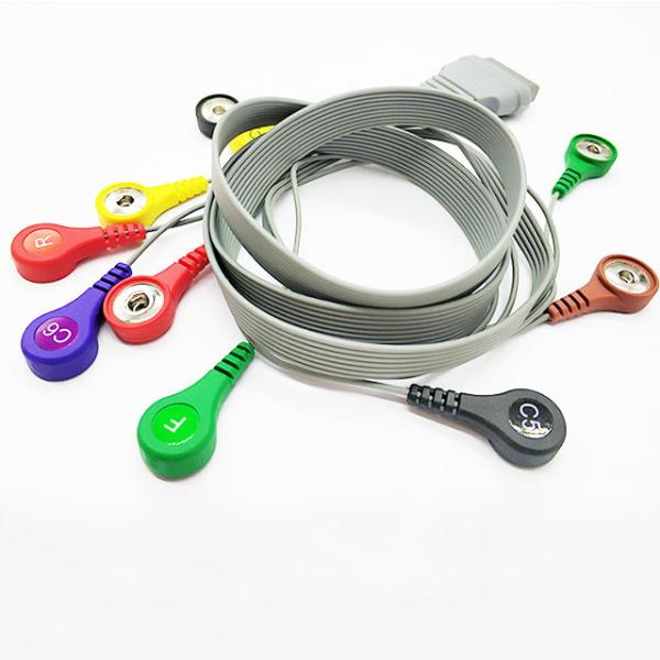 EDAN SE - 2003 / SE - 2012 16 pin Portable Ecg holter Cables And Leadwires , 10