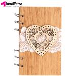 Happy Wedding Wooden Couple Notebook Laser Cut Your Logo