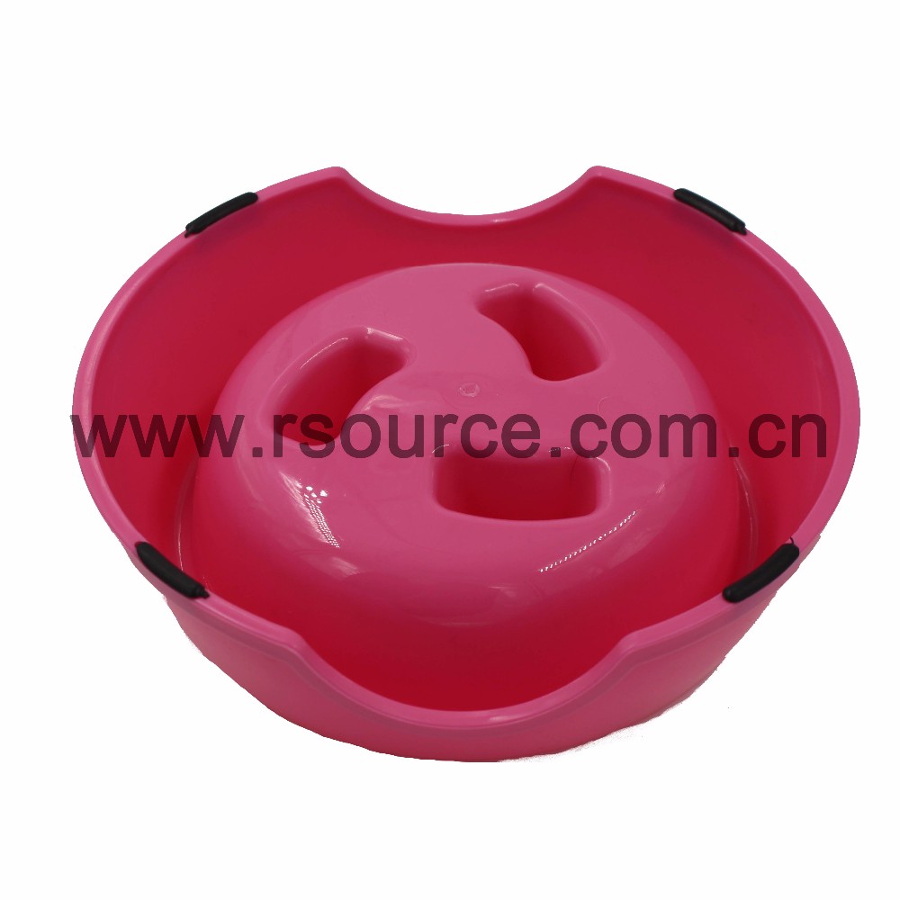 High Quality Eco Friendly Anti Skid Natural Straw Plastic slow feed dog bowl Dog Bowl