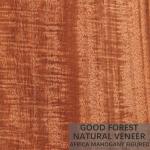 Hardly Mahogany Natural Wood Veneer Customized Crown Cut Grain