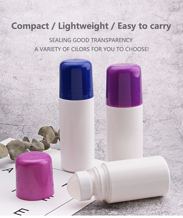 60ml 75ml 90ml Empty Plastic Deodorant Roll on Bottles With Roller Ball,empty roll on containers,empty rollerball perfume bottle