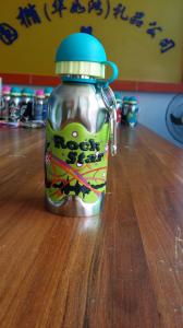Quality 400ml single wall stainless steel water bottle with silicone gripper wholesale