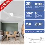 Class A Energy Efficiency Rating Flush Mount Ceiling Fan with Comfort Wind