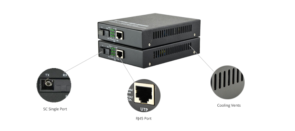Stable quality Cheap price 10g media converter FTTH 2KM to 120KM optical ethernet converter