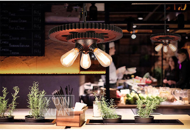 Loft Retro Pendant Lamp Industrial Iron Chandelier Personality UFO Pendant Lamp（WH-VP-245)