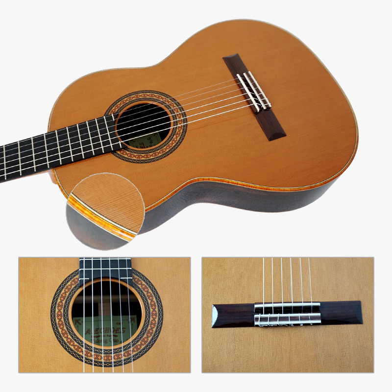 Yulong Guo A-Echoes Brand All Solid Nomex Double Top nylon string Classic Guitar