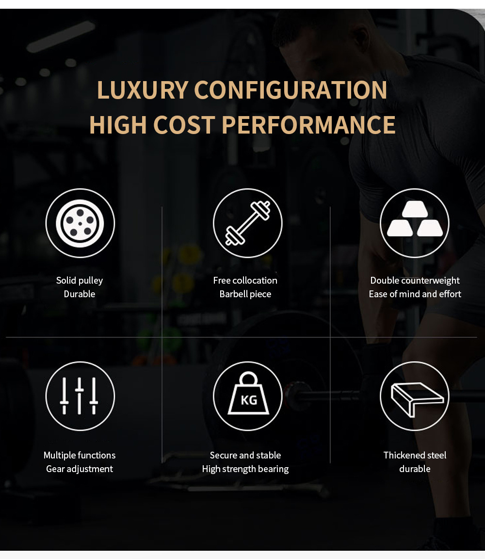 Smith Machine Commercial Fitness Equipment Functional Trainer Smith Machine Squat Rack Multi-Function Machine