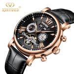 Black Dial Tourbillon Mechanical Watch Solid Stainless Steel Band