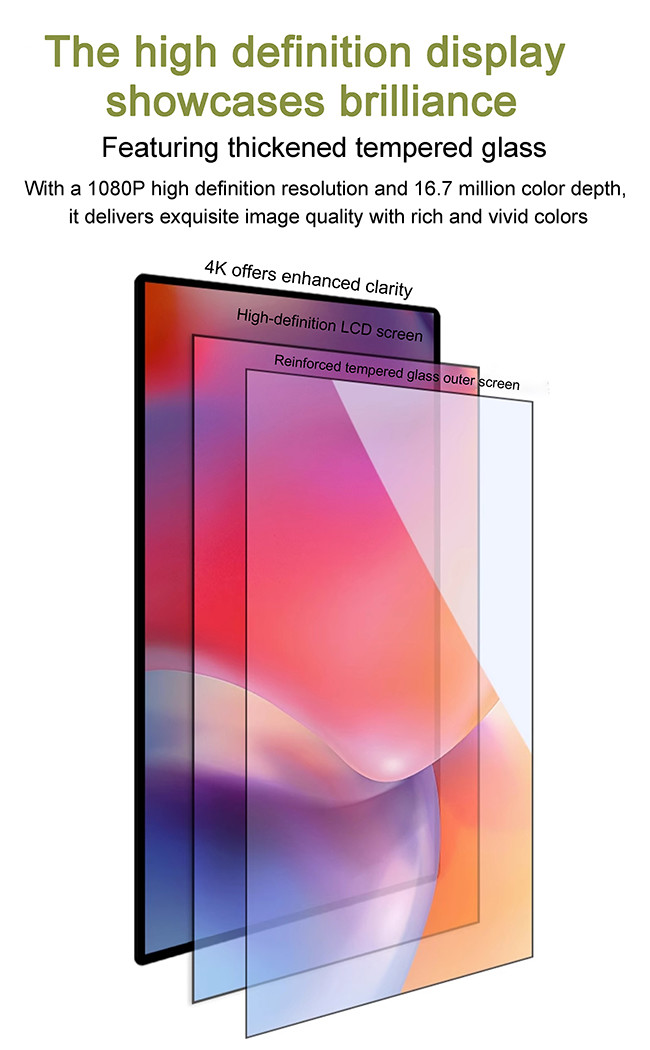 High Resolution Media Screen 43 Inch Wall Mount Digital Signage Advertising Player
