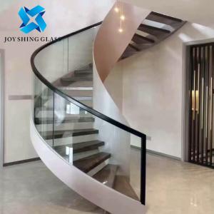 Quality Custom Size 12mm Bent Toughened Glass For Spiral Stairs wholesale