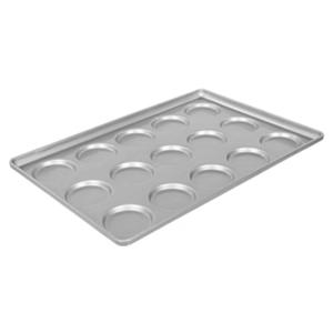 Quality RK Bakeware China 3 Inch Glazed Aluminumized Steel Hamburger Bun Pan Baking Tray wholesale