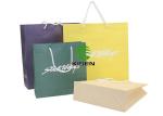 Packaging Kraft Paper Shopping Bags With Handles Colored Customized Logo