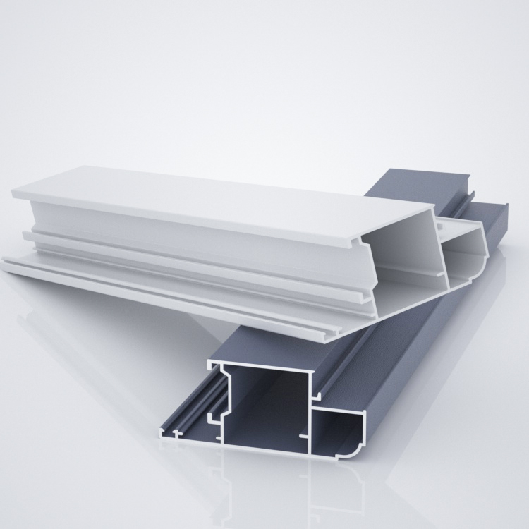 Aluminum Casement Window Profile 65 Window Yarn Integration Screen Profile