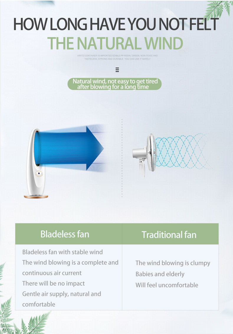 Popular new design bladeless fan home store chiller motor bladeless table fan gift high quality floor air cooling proces