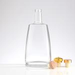 350ml 500ml 750ml Empty Round Bottom Vodka Liquor Whiskey Glass Bottle With Lid
