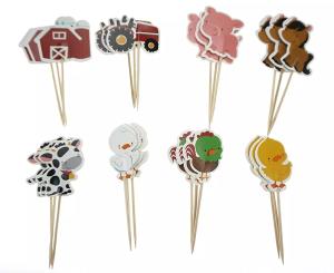 Quality Kids Birthday Eco Friendly Animals Party Cake Topper wholesale