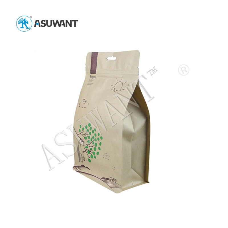 Clear PP Material Flat Bottom Pouch 8 Side Sealed Protein Child Resistant Exit Mylar Bags
