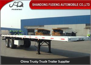 Quality Custom Made Truck Flatbed Trailers Double Axles Mechanical / Air Suspension wholesale