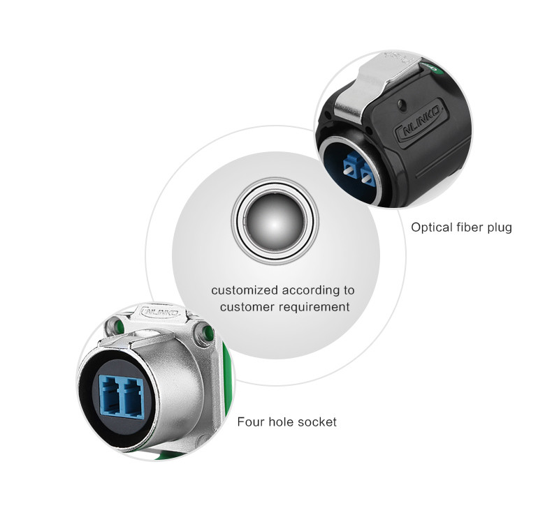 Outdoor Optical Fast signal Connectors Cable M24 Fiber Optic Light Connector