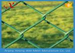 Dark Green Chain Link Fence Anti-Ultraviolet Radiation For Football Ground