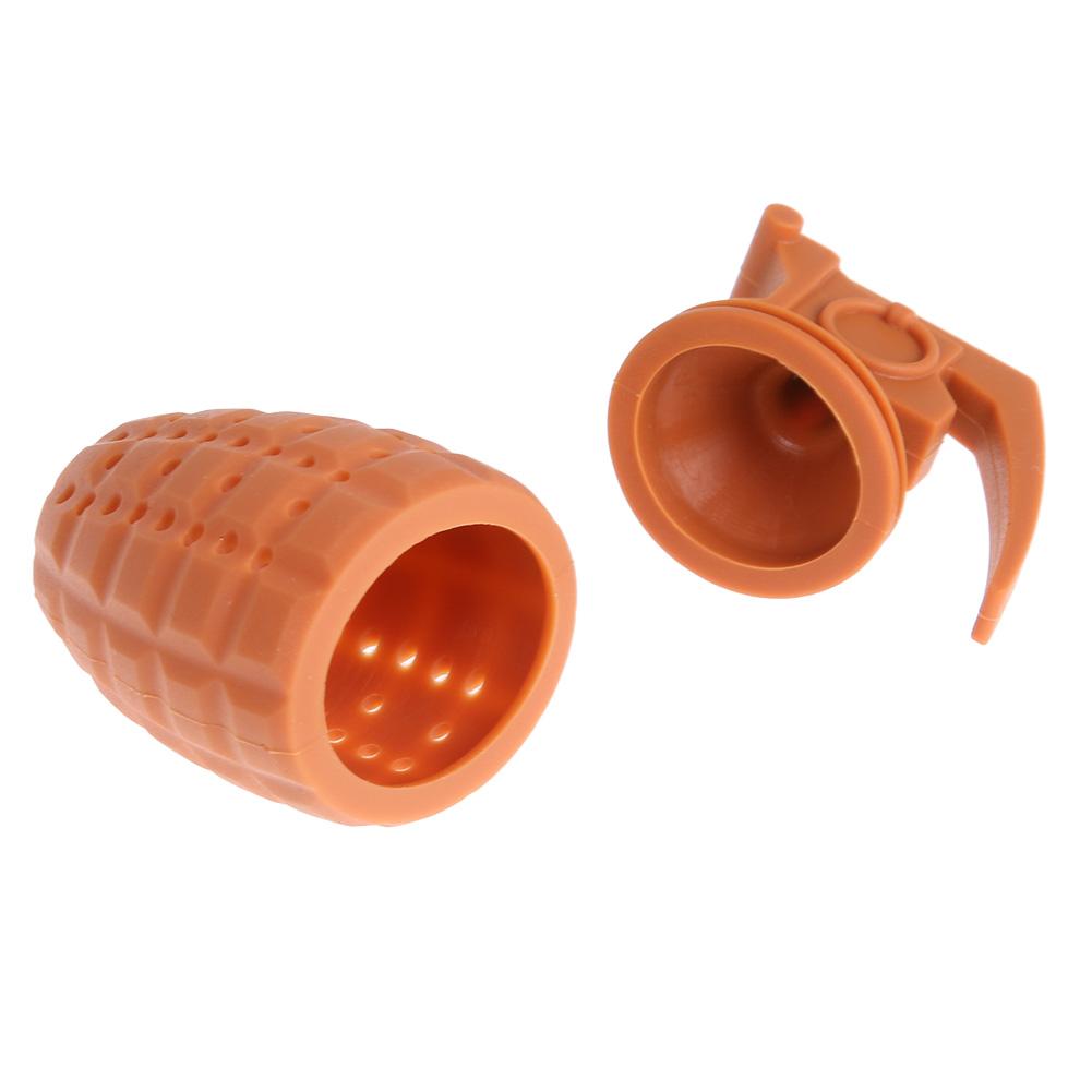Funny Unique Customized Colour Cool Hand Grenades Shape Silicone Tea Bag Strainer Infuser Tea Ball