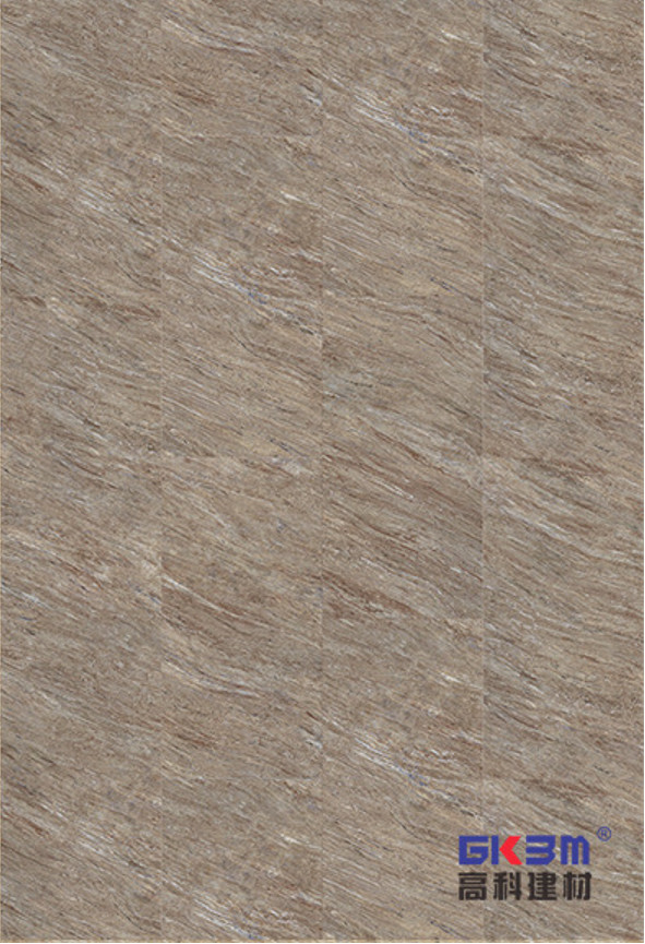 Chestnut Stone Pattern Vinyl Flooring 0.3-0.6mm Home Deco Fireproof Bright GKBM Greenpy MJ-S6012