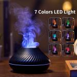 HOMEFISH Small Room Dehumidifier Flame Light Effect PP Fuselage Essential Oil