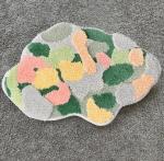 Flocking Round Bedroom Floor Carpet European Special Style 100*100cm
