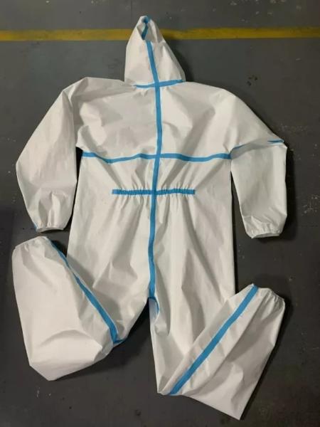 Sterile Disposable Protective Coverall , Disposable Coverall Suit For Doctors /
