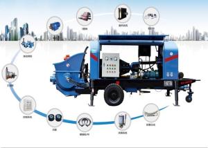 Quality Mini Diesel Towed Fine Stone Hydraulic Concrete Pump 30mm Aggregate Diameter wholesale