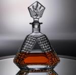 Clear Whiskey Decanter Glass Crystal Glass Liquor Bottle with Customized Bottle