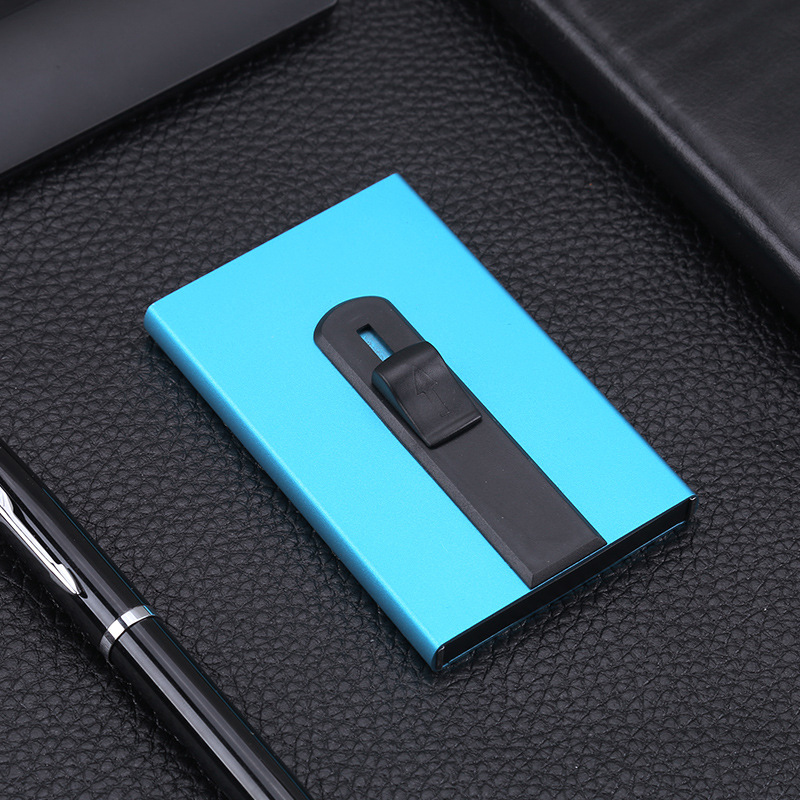 Durable Metal Card Holder with RFID Blocking Aluminum Wallet Push Up Feature and Design