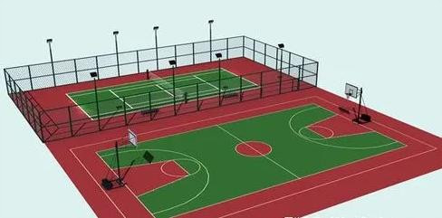 Seamless PU Sports Flooring High elasticity and wear resistance