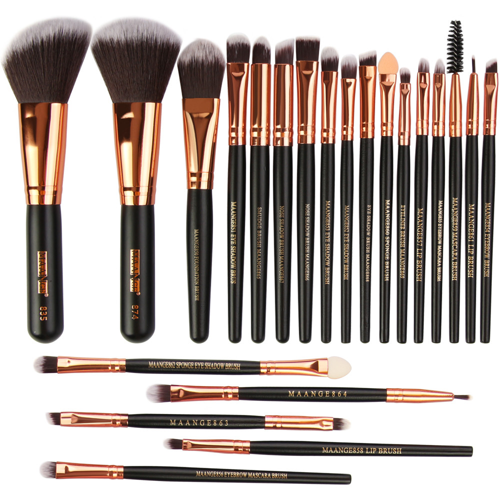 High quality Wood Handle Makeup Brushes Fan Brush best make up brush