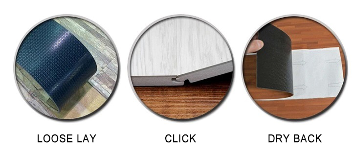 Indoor Hotel Click Vinyl Waterproof SPC Flooring Luxury WPC Plank 3.5mm in Rolls