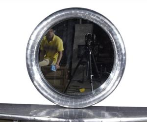 Quality Vintage Retro Style Aviator Aluminum Cowling Mirror Aviation Looking Mirror wholesale