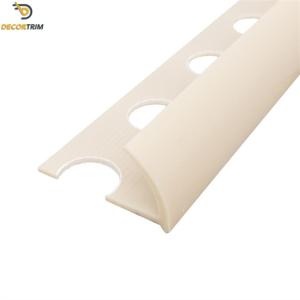 Quality 10×2500mm PVC Tile Trim Round Open Shape For Tile Edge Protection​ wholesale