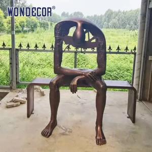 Quality Sad Person Carving Bronze Garden Sculptures Timeless wholesale